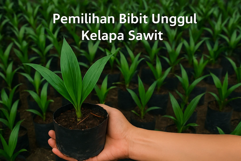Bibit unggul kelapa sawit siap tanam di pembibitan