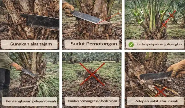 Tehnik Pemangkasan Kelapa Sawit