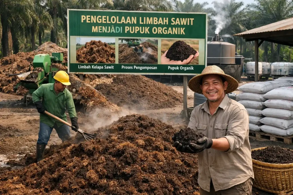 Pupuk organik limbah sawit untuk kesuburan tanah