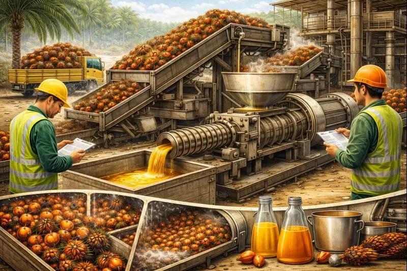 Proses Pemurnian Tandan Sawit