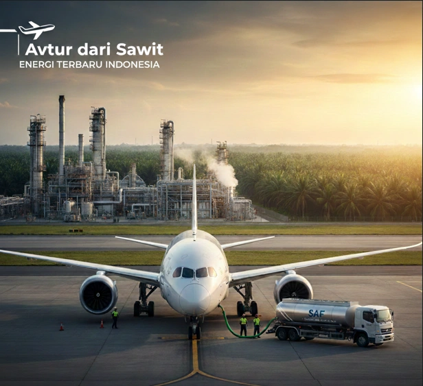 Pesawat mengisi bahan bakar bioavtur hasil olahan jelantah sawit energi terbaru Indonesia